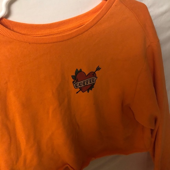 Cropped Orange Crewneck - Picture 1 of 5